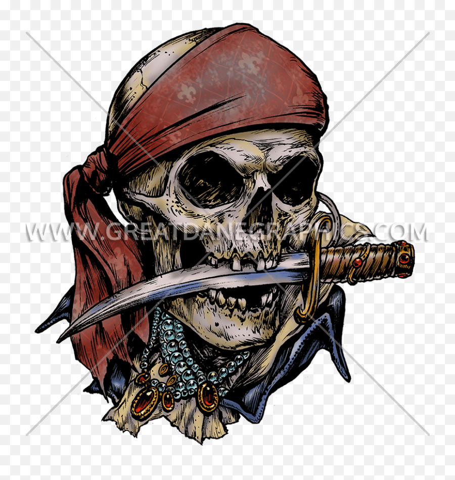 Pirate Skull Knife - Pirate Skull Tattoo Png,Pirate Skull Png