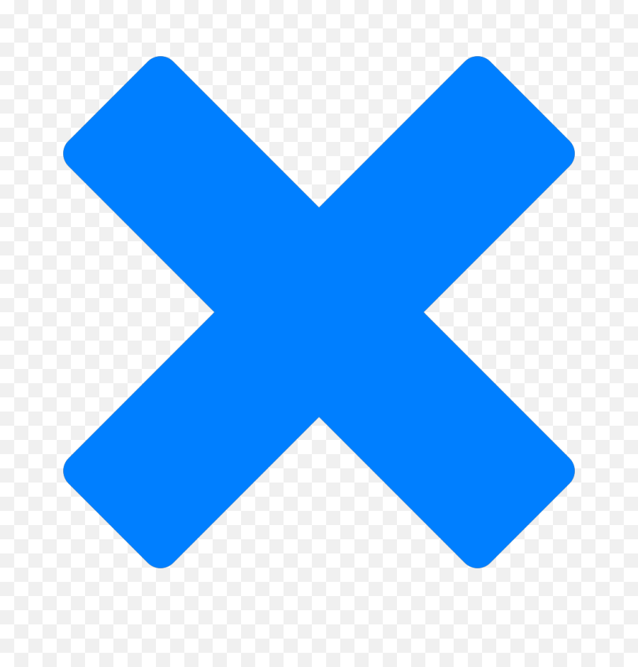 Download Blue Cross Clipart - Signo De Multiplicacion Png,Cross Sign Png