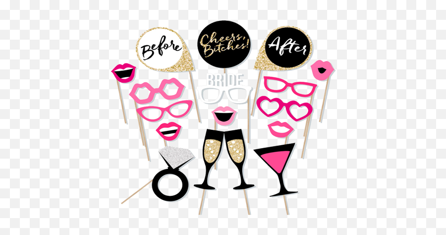 Party Poppers Decorations Mypartyshoponline - Hen Party Photo Booth Props Png,Party Popper Emoji Png