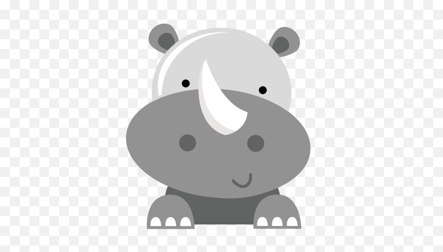 Rhino Svg File For Cutting Machines Cut Zoo - Cute Rhino Head Clip Art Png,Rhinoceros Png
