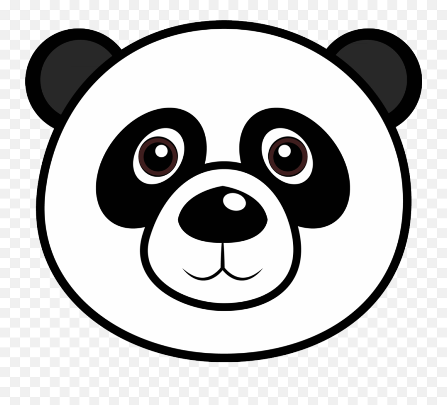 Download Panda Transparent Face Clipart - Panda Head Cartoon Png,Panda Transparent
