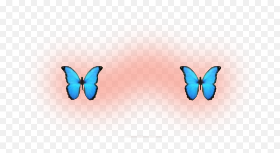Blue Blush Butterfly Filter Pink In 2020 Cute Emoji - Blush Filter Png,Butterfly Emoji Png