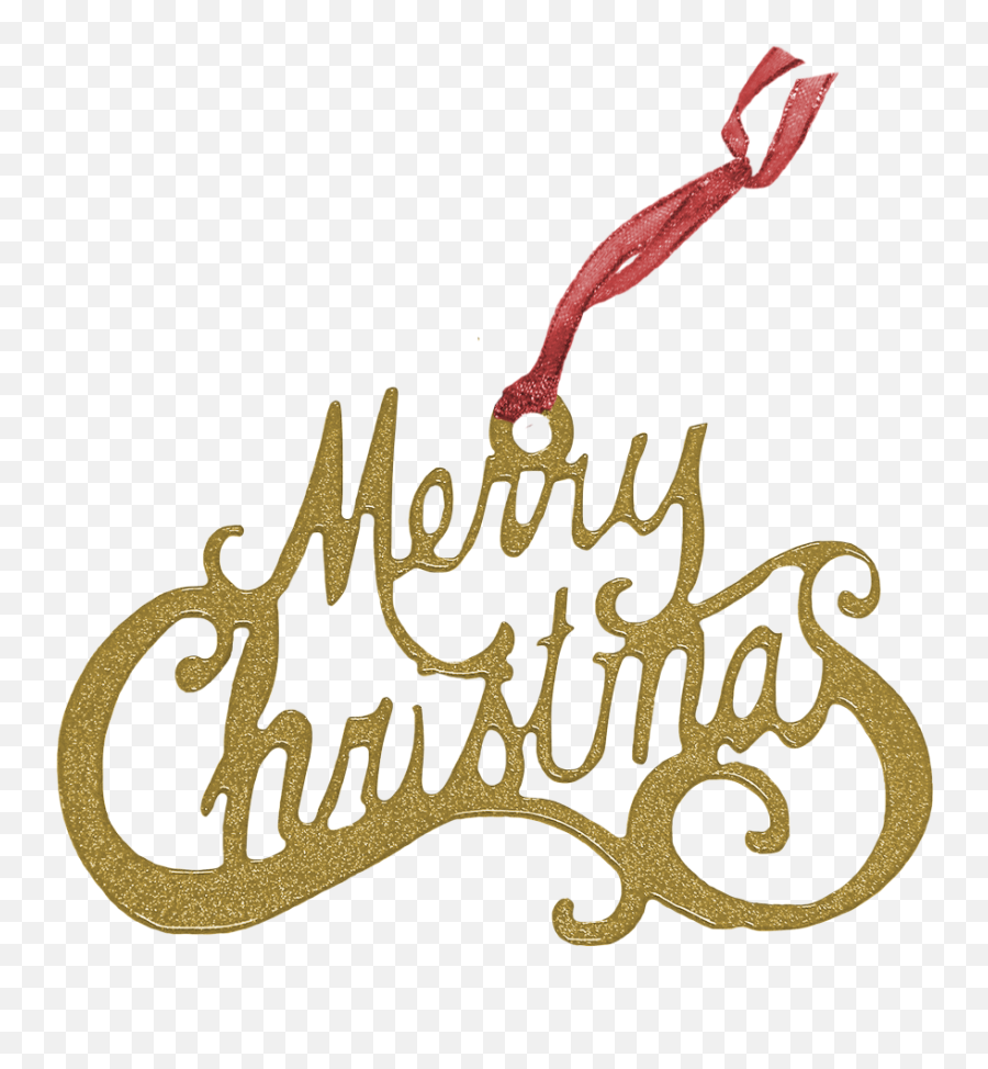 Package - Gold Script Merry Christmas Ornament Png,Merry Christmas Gold Png