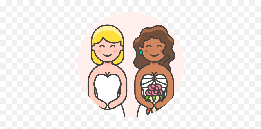 Gowns Lesbian Wedding Free Icon Of Lgbt Illustrations - Lesbian Wedding Icon Png,Wedding Icon