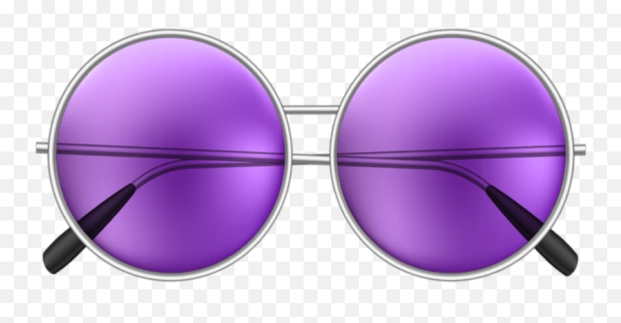 Round Sunglasses Purple Clipart Png - Sunglasses Clipart Transparent Background,Glasses Clipart Png