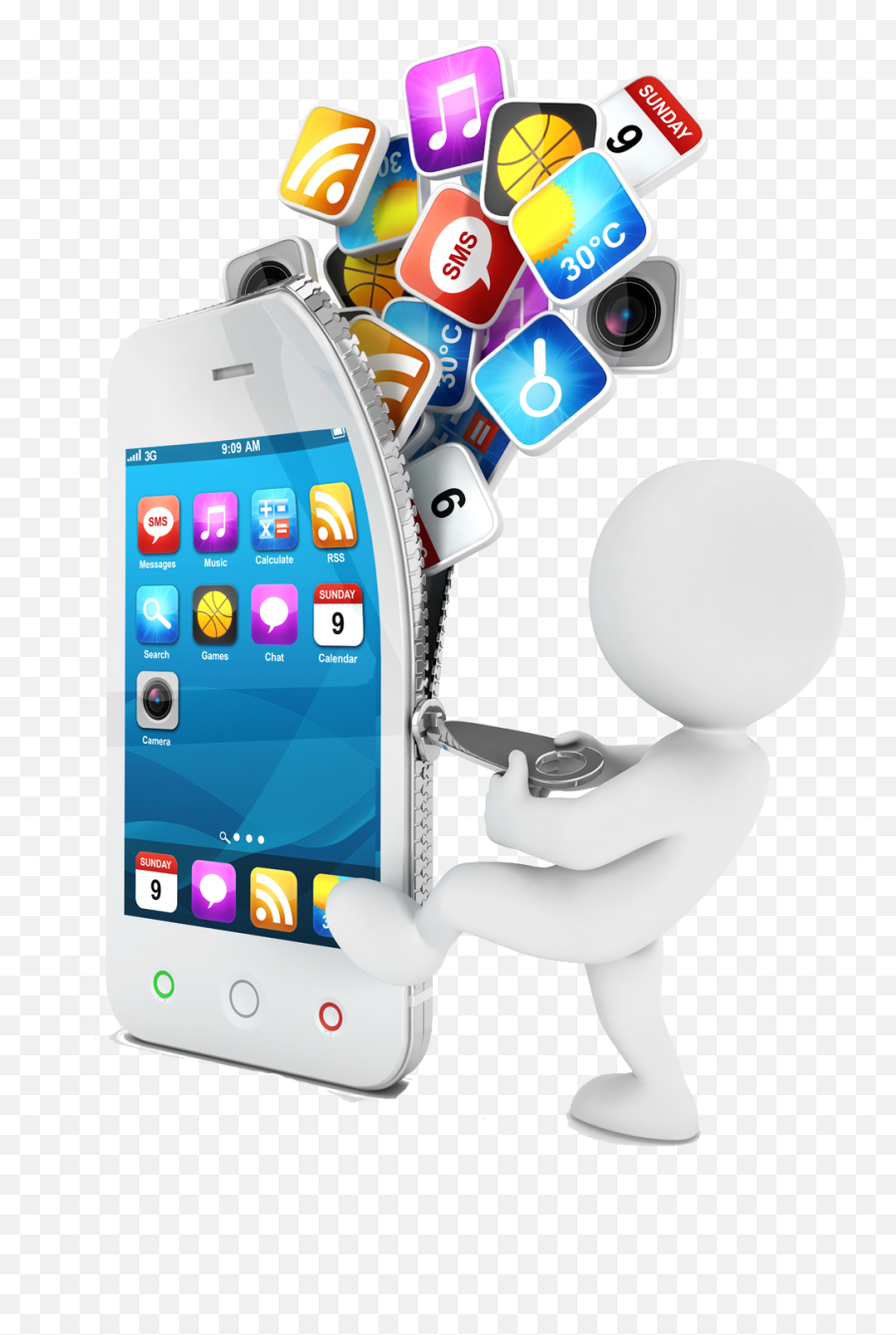 Development Smartphone Phone Mobile App - Social Media Phone Transparent Background Png,Mobile Games Icon