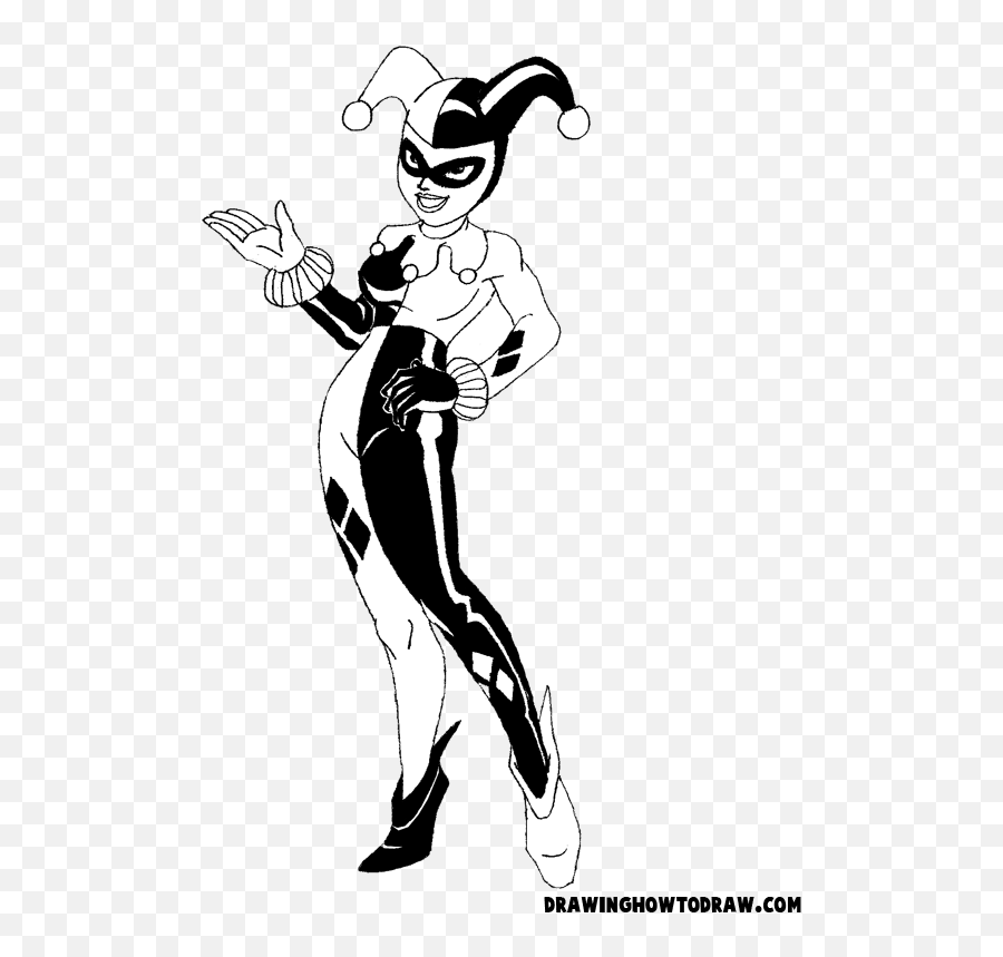 Harley Quinn Coloring Book Page Printable - How To Draw Step Drawing Harley Quinn Coloring Book Png,Jak And Daxter Icon
