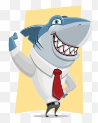 Download Shark - Funny Shark Clipart Png Png Image With No Shark Cartoon Png,Shark Clipart Transparent Background