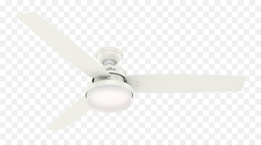 Hunter Sentinel 52 Inch Modern Ceiling Fan With Led Light And Remote White - Ceiling Fan Png,Airflow Icon 15 Extractor Fan Polished Chrome