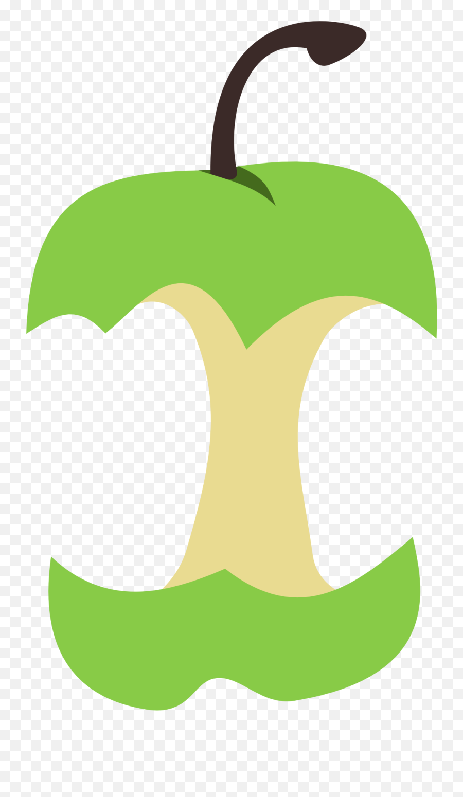 Prohibido Png - Green Apple Core Cartoon,Prohibido Png