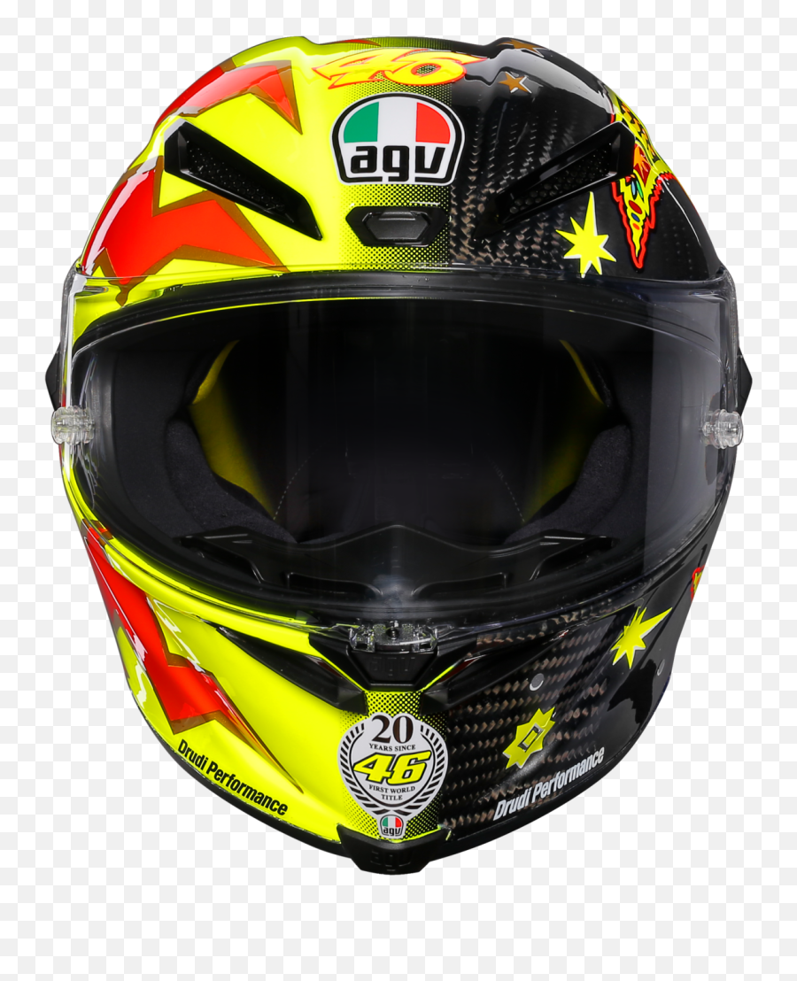 Agv Releases Valentino Rossi 20 Years Pista Gp - R Valentino Rossi Sun And Moon Helmet 1996 Png,Icon Helmets 2018