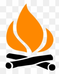Camping Symbol Orange Logo Clipart - Transparent Background Campfire Icon png