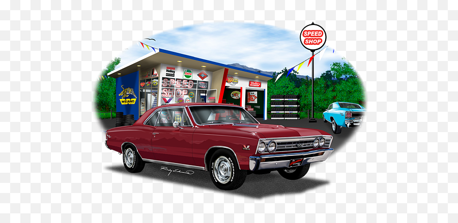 1967 Chevelle Ss Burgundy Muscle Car Art Puzzle For Sale By - Blue Car Black Vinyl Roof Png,Muscle Car Icon