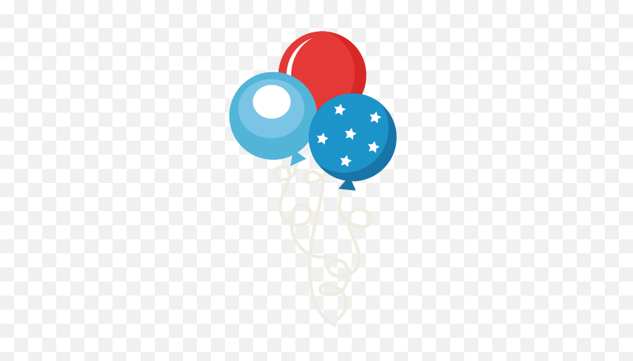 4th Of July Balloon Set Svg Scrapbook Independence Day - Red White And Blue Balloons Clipart Png,Fourth Of July Png