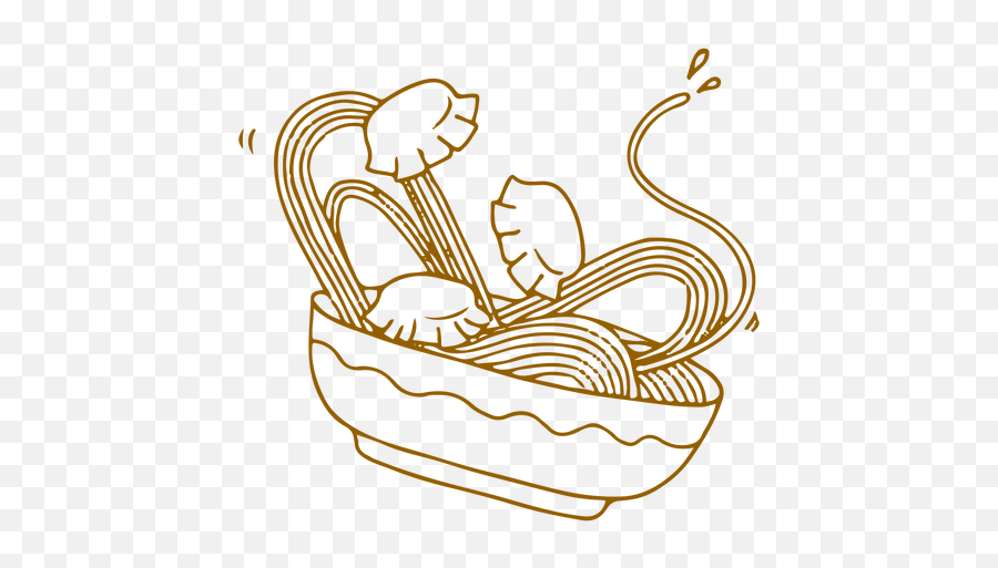 Ramen Noodles And Dumplings Stroke Transparent Png U0026 Svg Vector Icon
