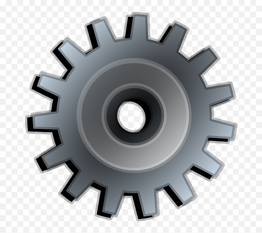 Gear Single Cog - Free Vector Graphic On Pixabay Two Gears Png,Gear Clipart Png