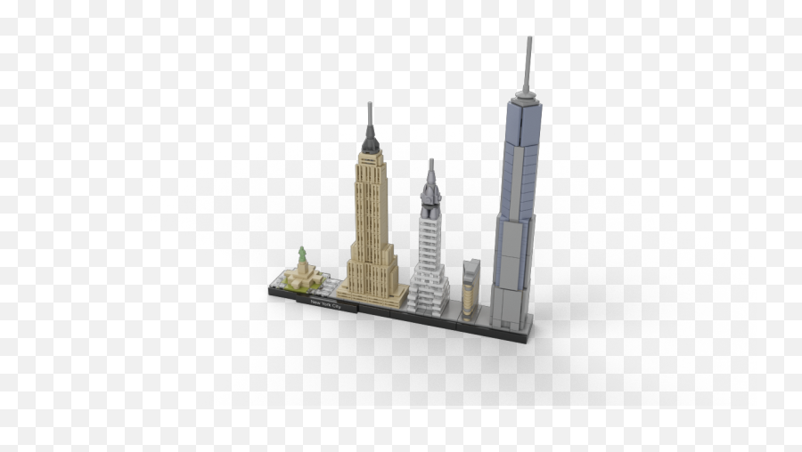 Lego Architecture New York City 21028 Model Kit For Adults And Kids 598 Pcs - Tower Block Png,New York Skyline Png
