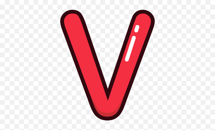 Alphabet Letter Letters Red V Icon - Alphabet Letter V Png,Letter I Png