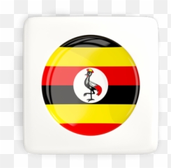 Square Icon With Round Flag - Uganda png
