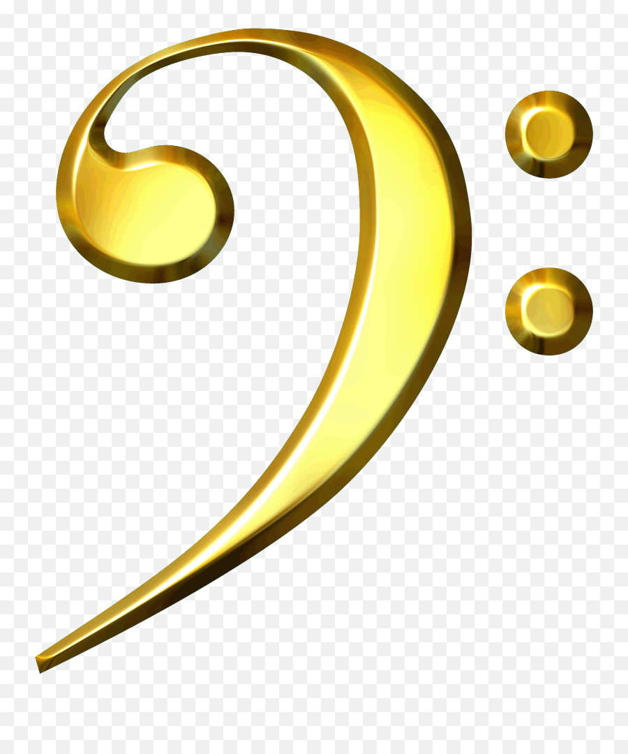 Download Gold Bass Clef Clipart - Gold Bass Clef Png,Bass Clef Png