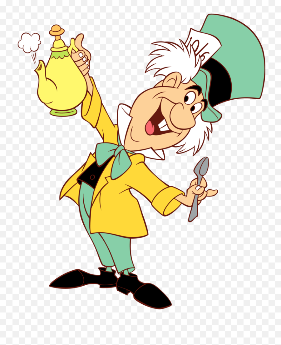 White Rabbit Mad Hatter Alice In Wonderland Characters - Alice In Wonderland Characters Cartoon Png,Mad Hatter Hat Png
