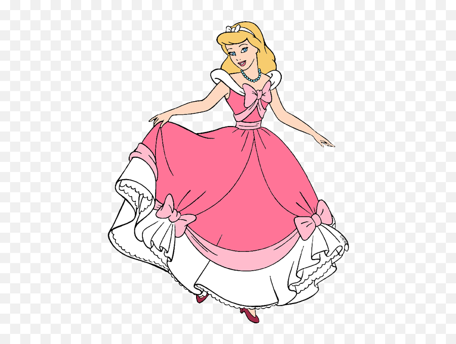 Cinderella Clip Art 2 Disney Galore - Cinderella Pink Dress Disney Png,Cinderella Transparent