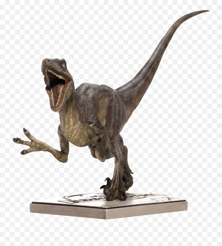 Jurassic Park Attacking Velociraptor 110th Scale Statue - Clip Art Png,Jurassic Park Transparent