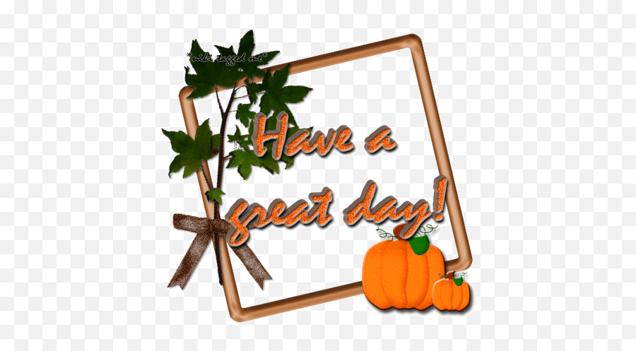 Have A Great Day Animated Autumn Leaves Fall Gif Pumpkin - Autumn Have A Great Day Png,Falling Leaves Gif Transparent