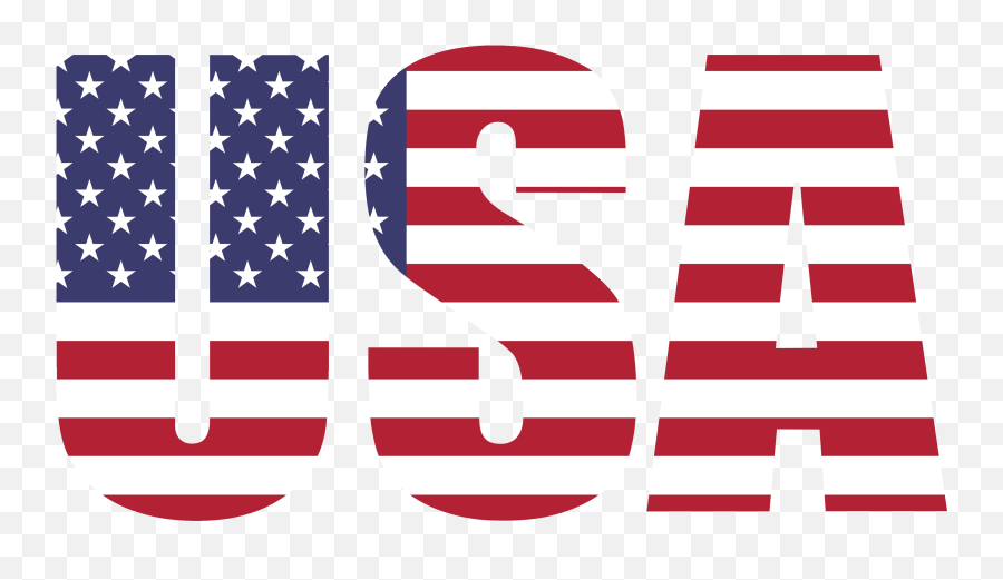 Usa Text Written With Flag Png - Transparent Usa Flag Png,American Flag Png Free
