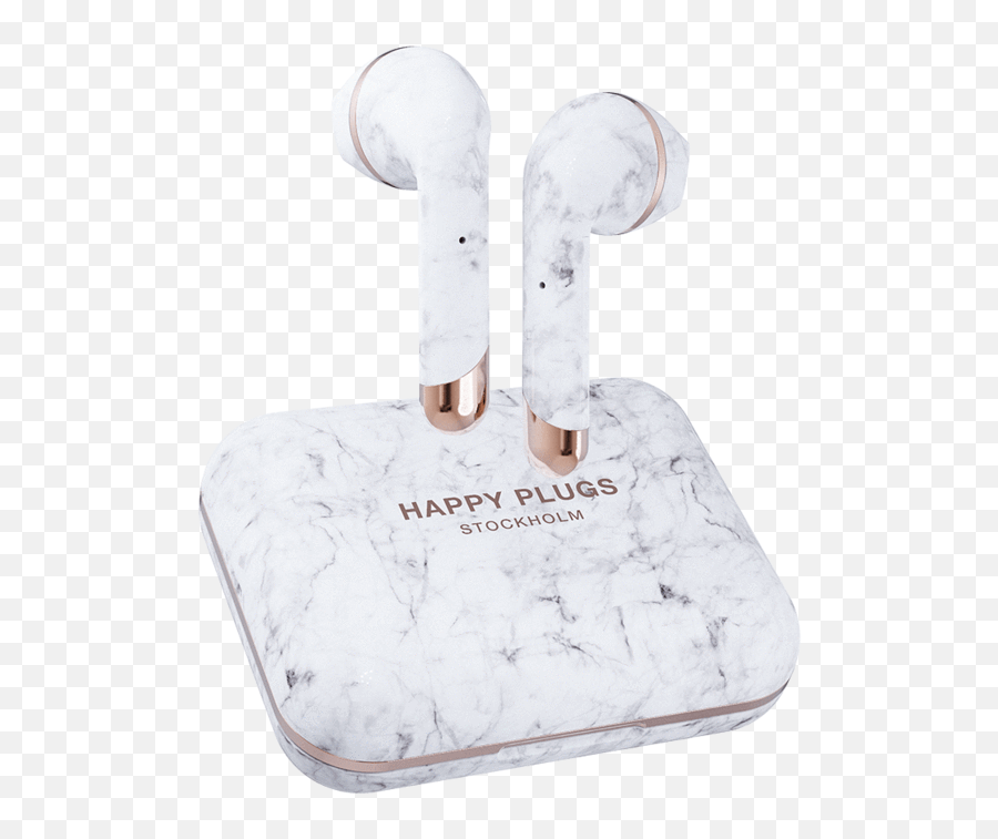 Air 1 Plus Earbud - White Marble Happy Plugs Png,Earbuds Transparent Background