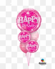 Haopy Birthday Pink Bouquet - Happy Balloon png