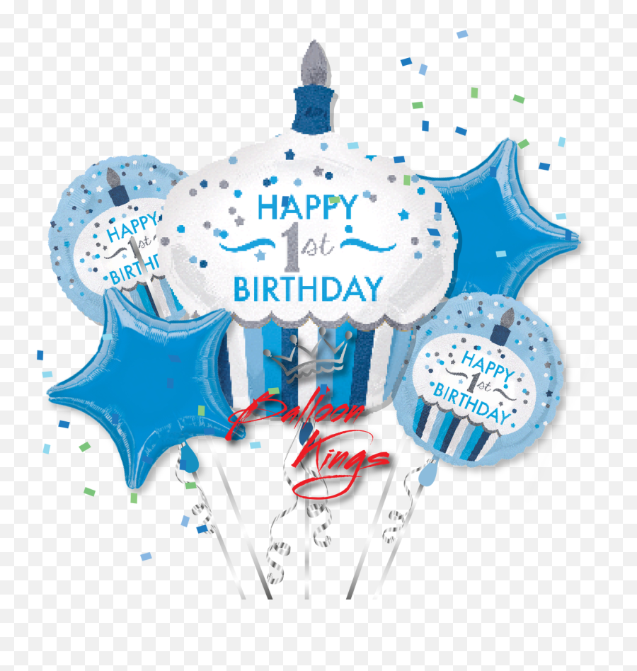 Download Birthday Boy Cupcake Bouquet - Happy 1th Birthday Boy Png,1st Png