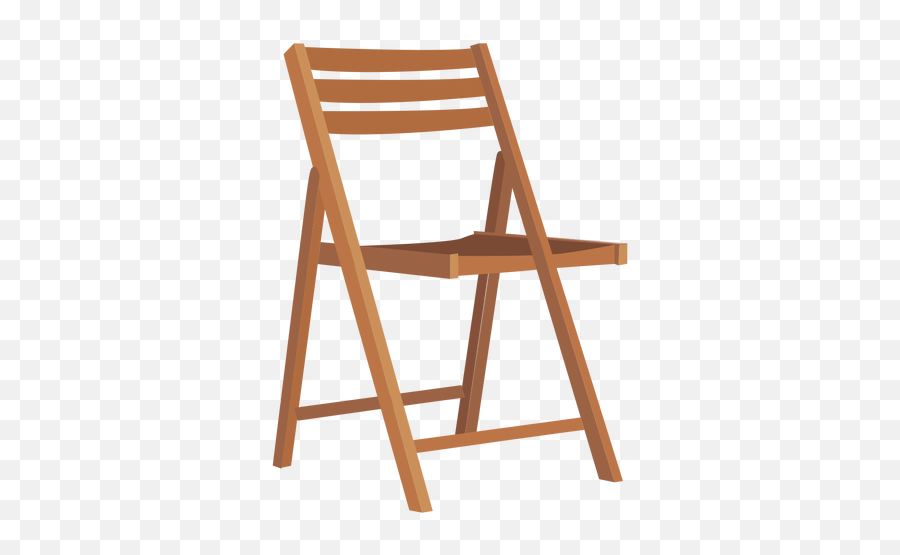 Wooden Folding Chair Cartoon - Transparent Chair Cartoon Free Png,Wooden Chair Png