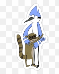 Mordecai And Rigby A Celebratory Hug - The Best Tshirt You Mordecai And Rigby Hugging Png,Mordecai Png