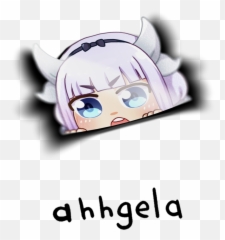 Kanna Peeking Anime Sticker - Fictional Character Png,Kanna Transparent