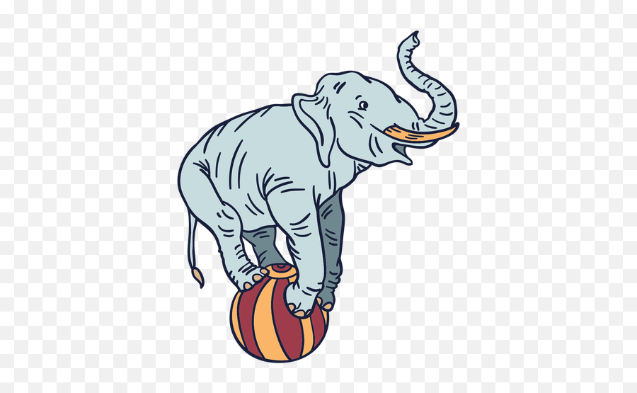 Elephant Circus Hand Drawn - For Basketball Png,Circus Elephant Png