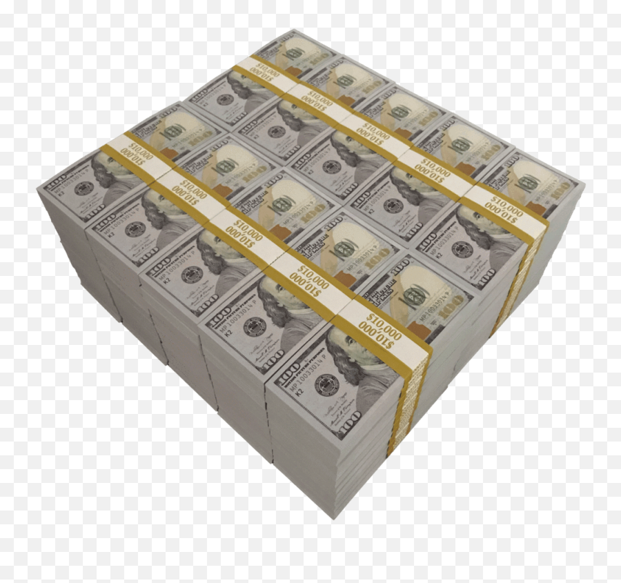 1000000 New Series Full Print Stacks - New 100 Dollar Bill Png,Money Stacks Transparent