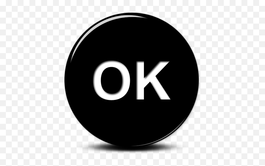 Black Word Ok Icon Png Transparent Background Free Download - Dot,Ok Icon Png