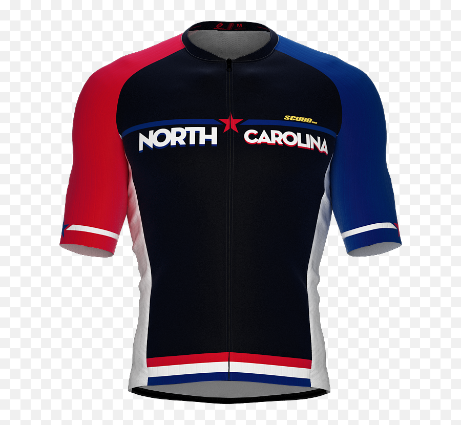 Scudopro Pro - Elite Short Sleeve Cycling Jersey North Carolina Usa State Icon Landmark Symbol Identity Men And Women Long Sleeve Png,North Carolina State Icon