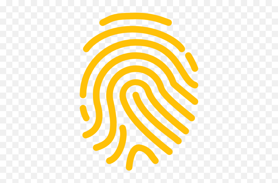 Fingerprint - Yellow Finger Print Png,Finger Print Icon