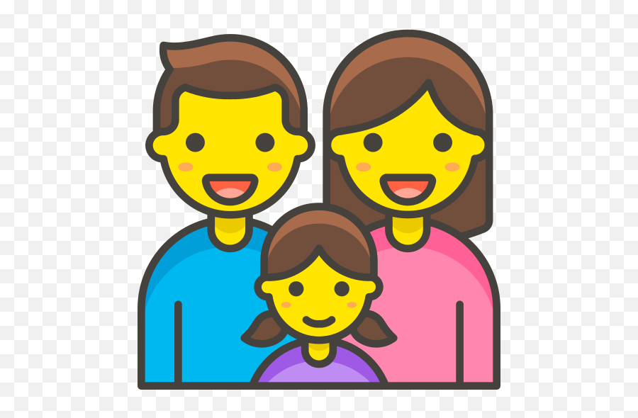 Family Man Woman Girl Free Icon Of 780 Vector Emoji - Familia Emoji Png,Happy Girl Icon