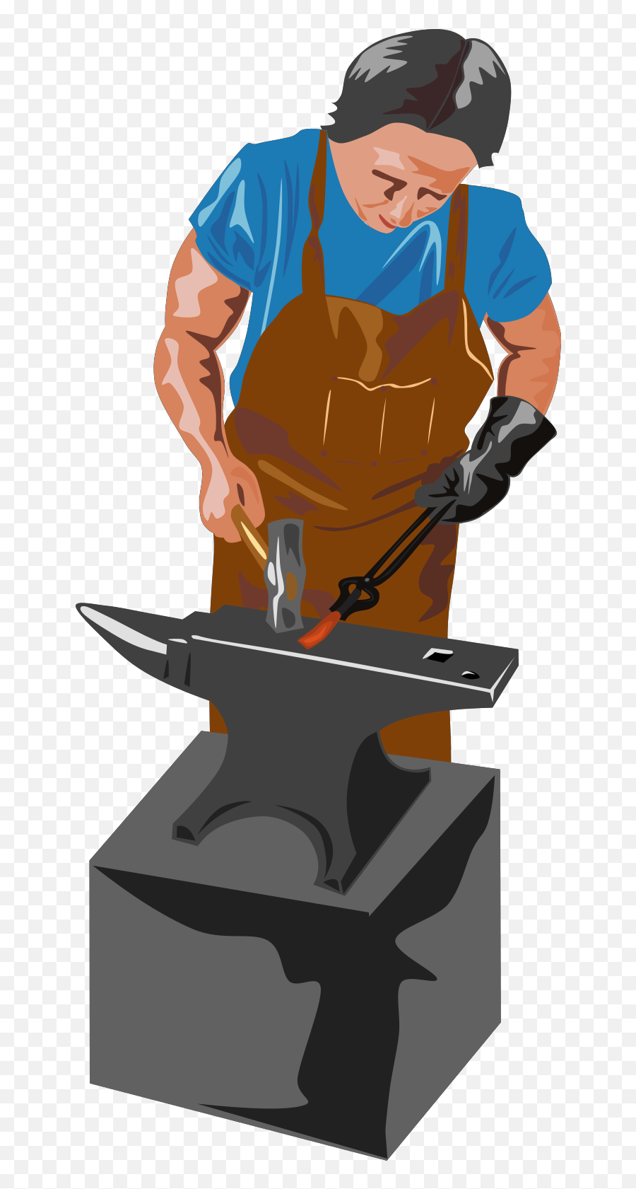 Blacksmith Working Svg Vector Clip Art - Blacksmith Tools Clipart Png,Blacksmith Icon
