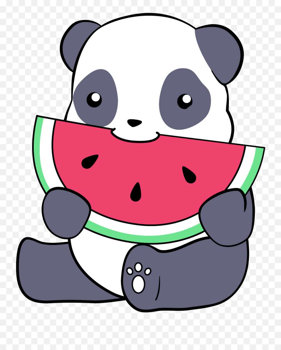 Download Tumblr Panda Png - Cute Panda Eating Watermelon Imagens Panda Tumblr Png,Cute Panda Png