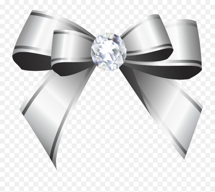 Download Silver Bow Png - Silver Bow No Background,White Bow Png