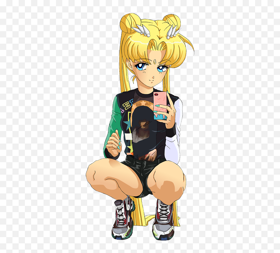 Awesomeness Sailor Moon And Cute Anime 608686 - Anime Characters Wearing Nikes Png,Sailor Moon Icon Pretty