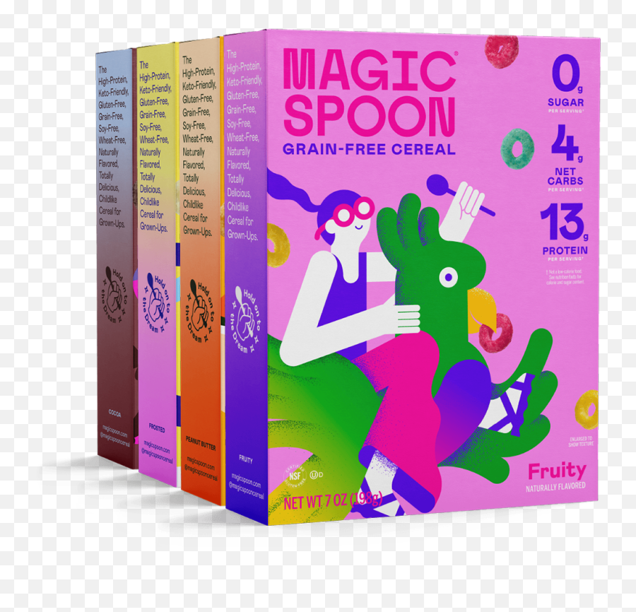 Magic Spoon Variety Pack Fruity Frosted Cocoa U0026 Peanut - Magic Spoon Cereal Png,Magic Icon Pack