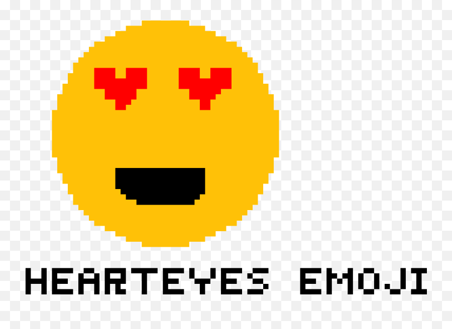 Pixilart - Heart Eyes Emoji By Anonymous Brown Egg With Eyes Png,Heart Eyes Emoji Transparent