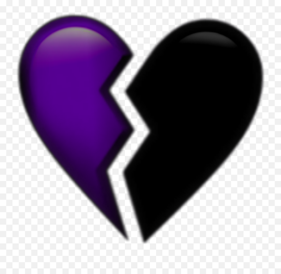 Brokenheart Emoji Purple Aesthetic - Transparent Broken Heart Emoji Png,Purple Heart Emoji Png