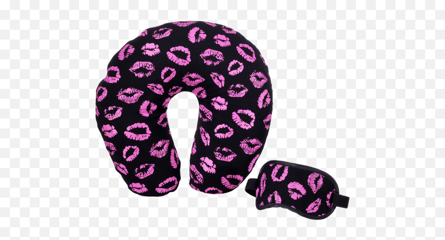 Travel Smart By Conair Lip Print Neck Rest U0026 Eye Mask Set - Hair Dryer Png,Lip Print Png