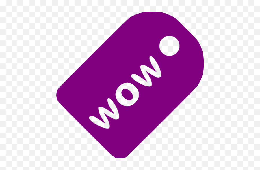 Purple Wow Badge Icon - Free Purple Badge Icons Language Png,Hot Icon